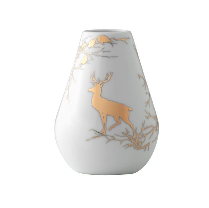 Jarrón Alveskog 15 cm, blanco-oro Wik & Walsøe