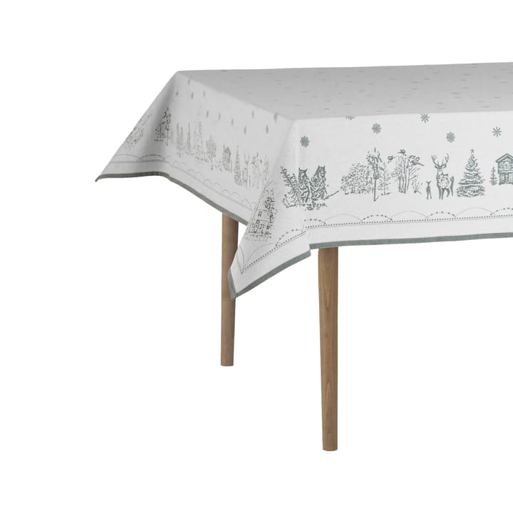 Mantel Julemorgen, Blanco-verde, 140x240 cm Wik & Walsøe