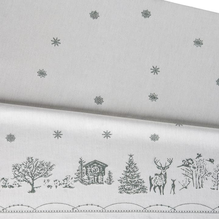 Mantel Julemorgen - Blanco-verde, 140x300 cm - Wik & Walsøe
