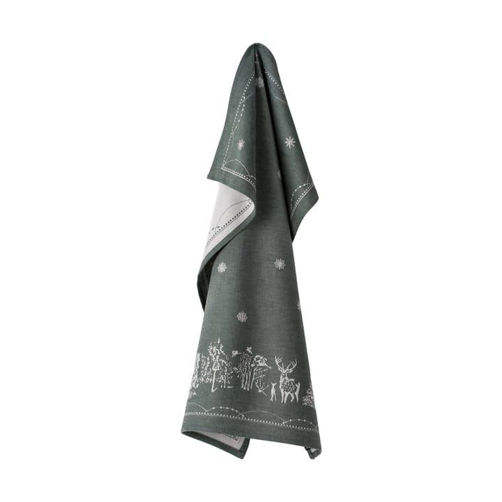 Paño de cocina Julemorgen 50x70 cm - Blanco-verde - Wik & Walsøe