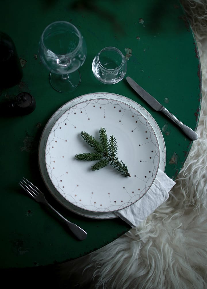 Plato Julemorgen Girlande Ø28 cm, 2 unidades, Blanco Wik & Walsøe