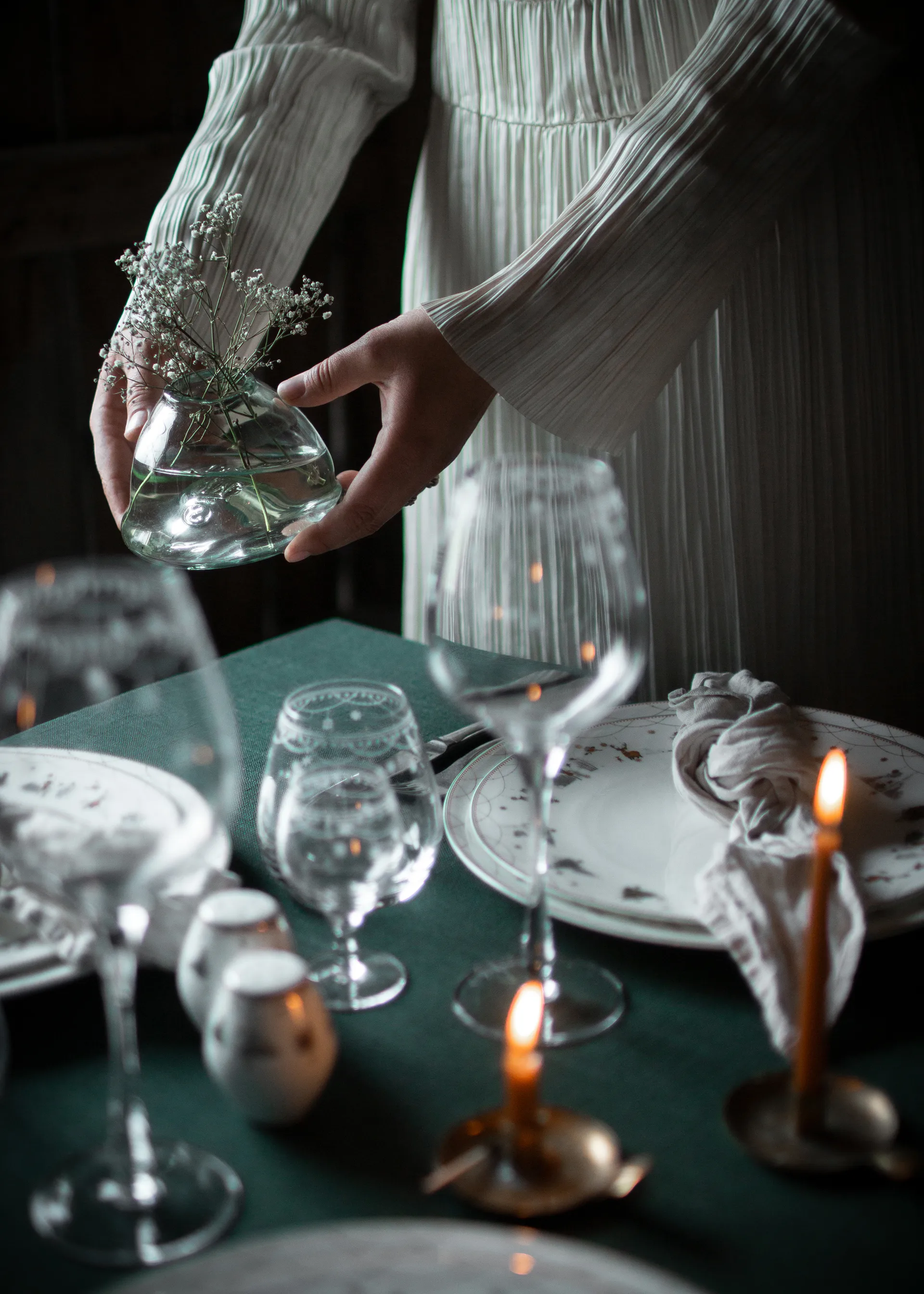 Salero y pimentero Julemorgen Story 2 piezas, Blanco Wik & Walsøe