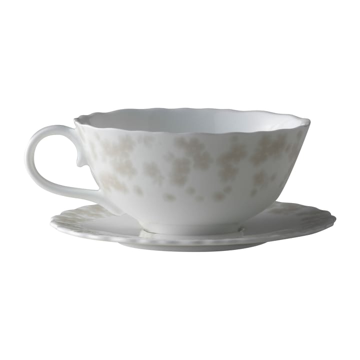 Taza de té y plato Slåpeblom 30 cl - gris - Wik & Walsøe