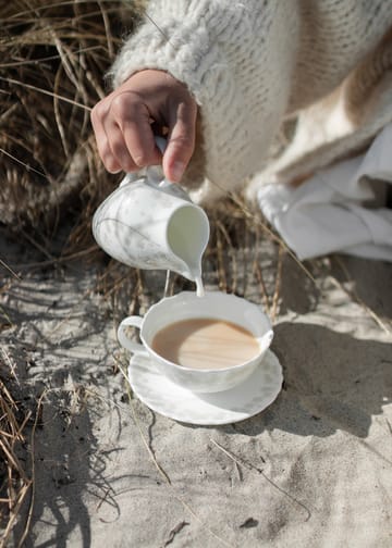 Taza de té y plato Slåpeblom 30 cl - gris - Wik & Walsøe