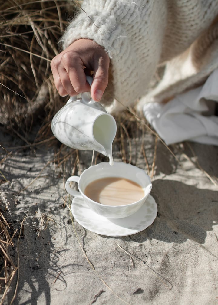 Taza de té y plato Slåpeblom 30 cl, gris Wik & Walsøe