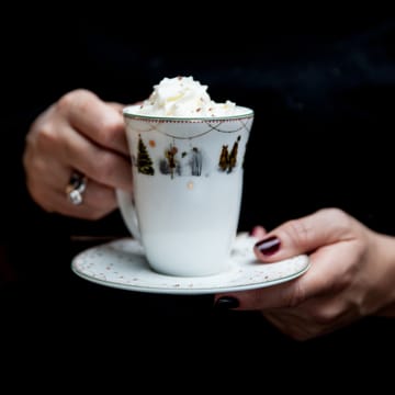 Taza y plato Julemorgen 20 cl - blanco - Wik & Walsøe