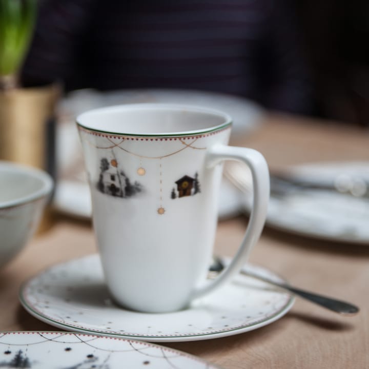Taza y plato Julemorgen 20 cl, blanco Wik & Walsøe