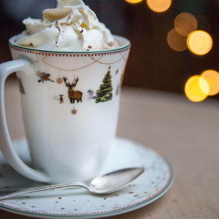 Taza y plato Julemorgen 20 cl, blanco Wik & Walsøe