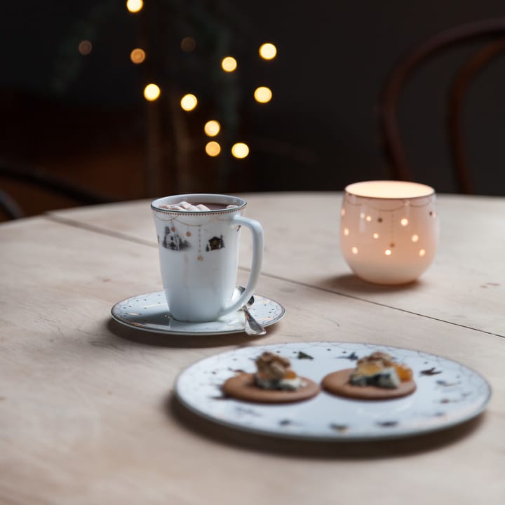 Taza y plato Julemorgen 20 cl, blanco Wik & Walsøe