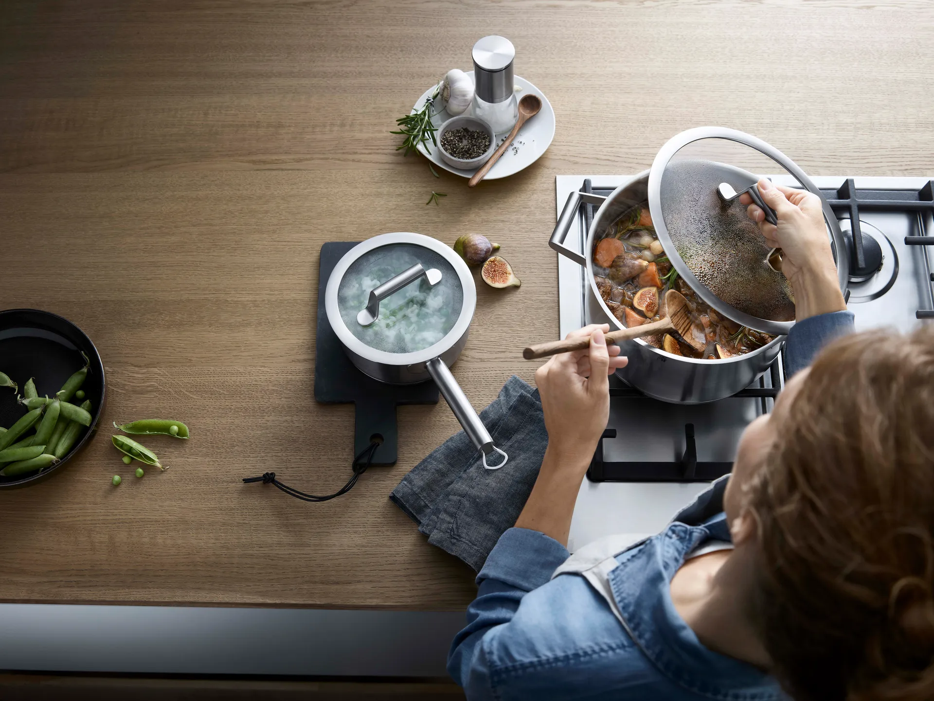 Batería de cocina Comfort Line cromargan 5 piezas, acero inoxidable WMF