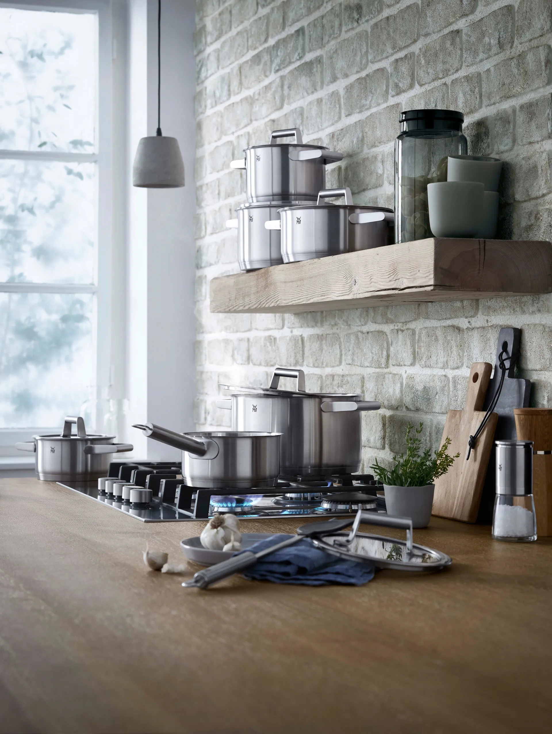 Batería de cocina Comfort Line cromargan 5 piezas, acero inoxidable WMF