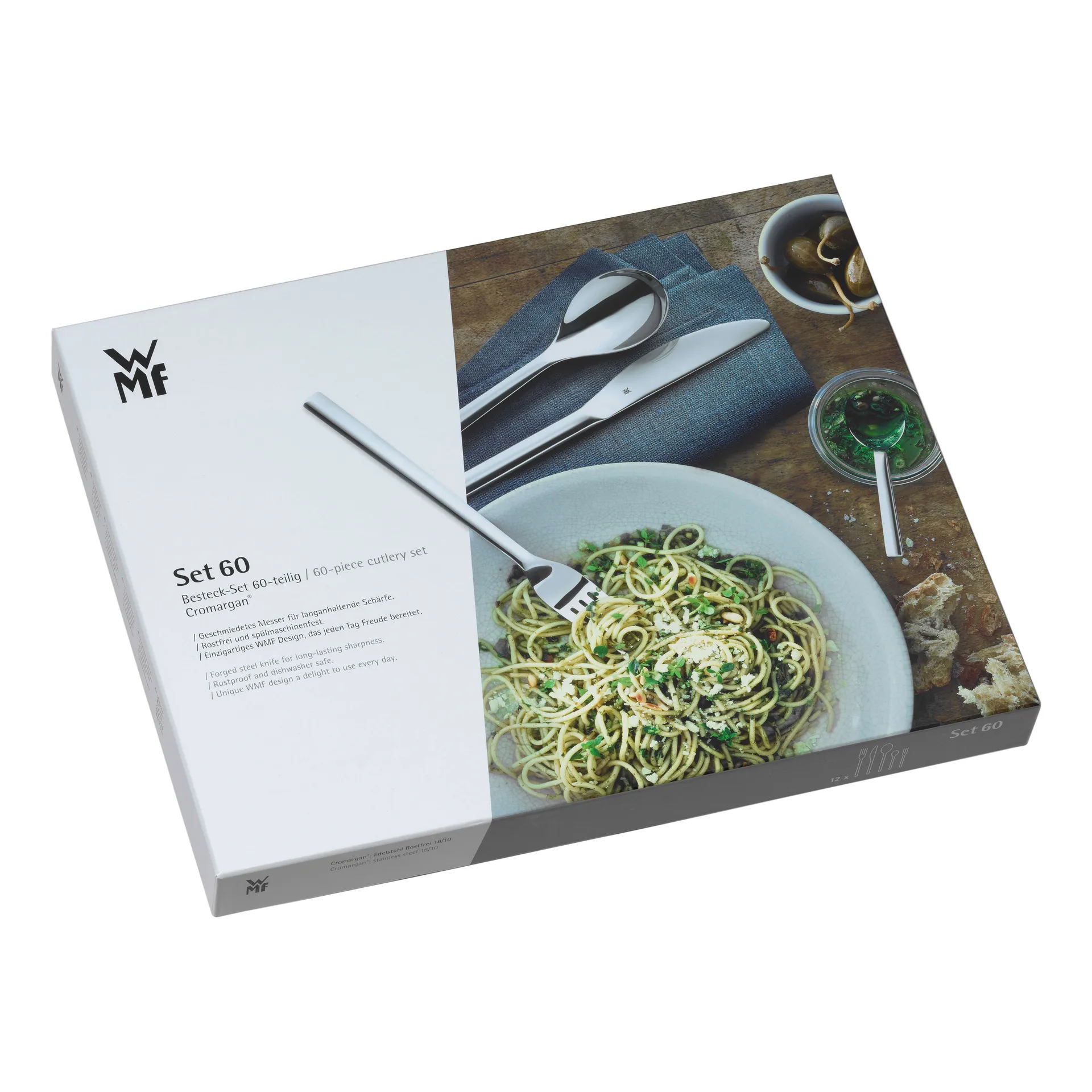 Cubertería Palermo cromargan brillante, 60 piezas WMF