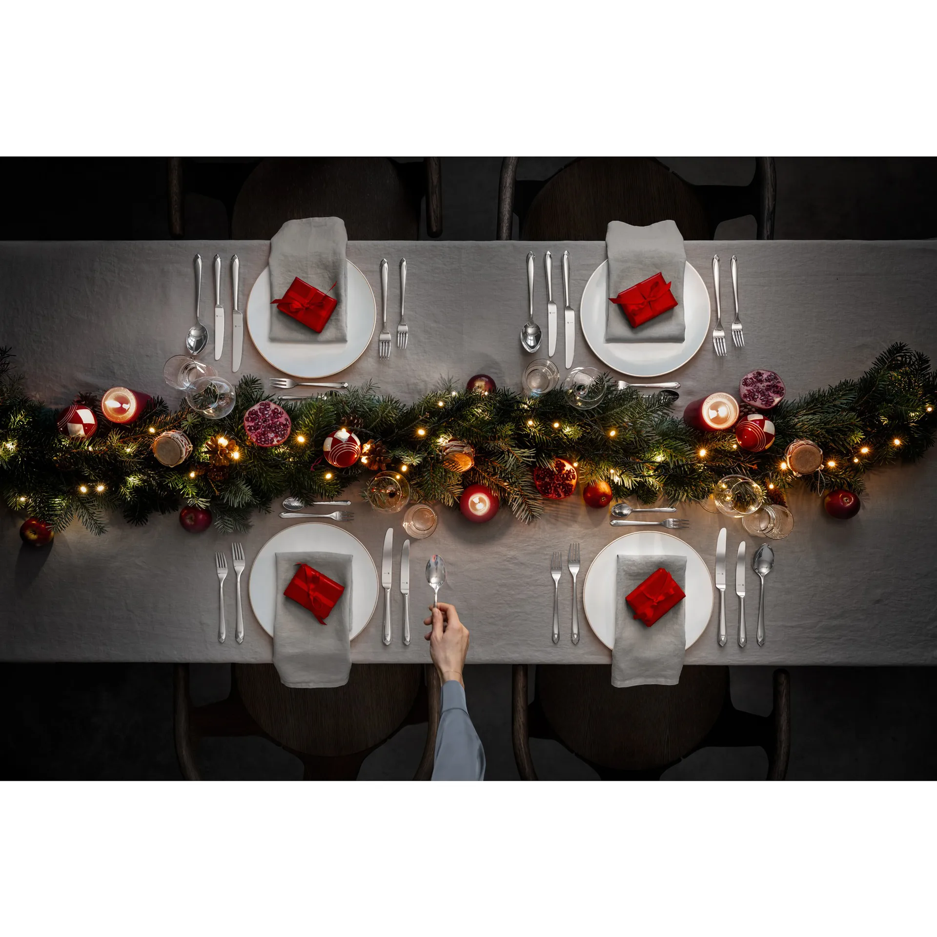 Virginia Cubertería cromargan mitad mate, 30 piezas WMF