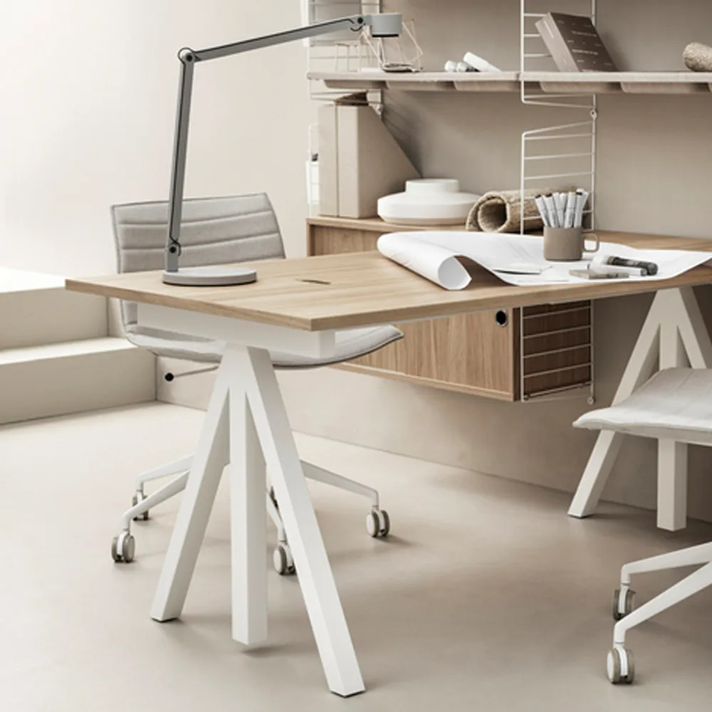 Escritorio Works - roble y blanco,  Works