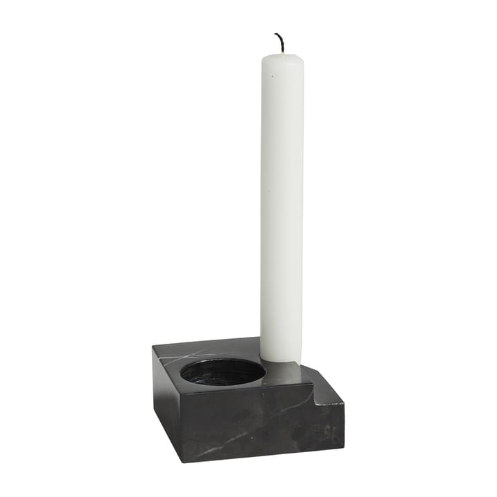 3 Soporte para velas Jeu de dés mármol - negro - Woud