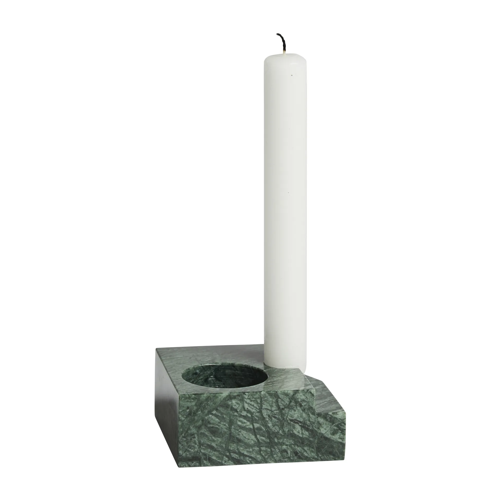 3 Soporte para velas Jeu de dés mármol, verde Woud