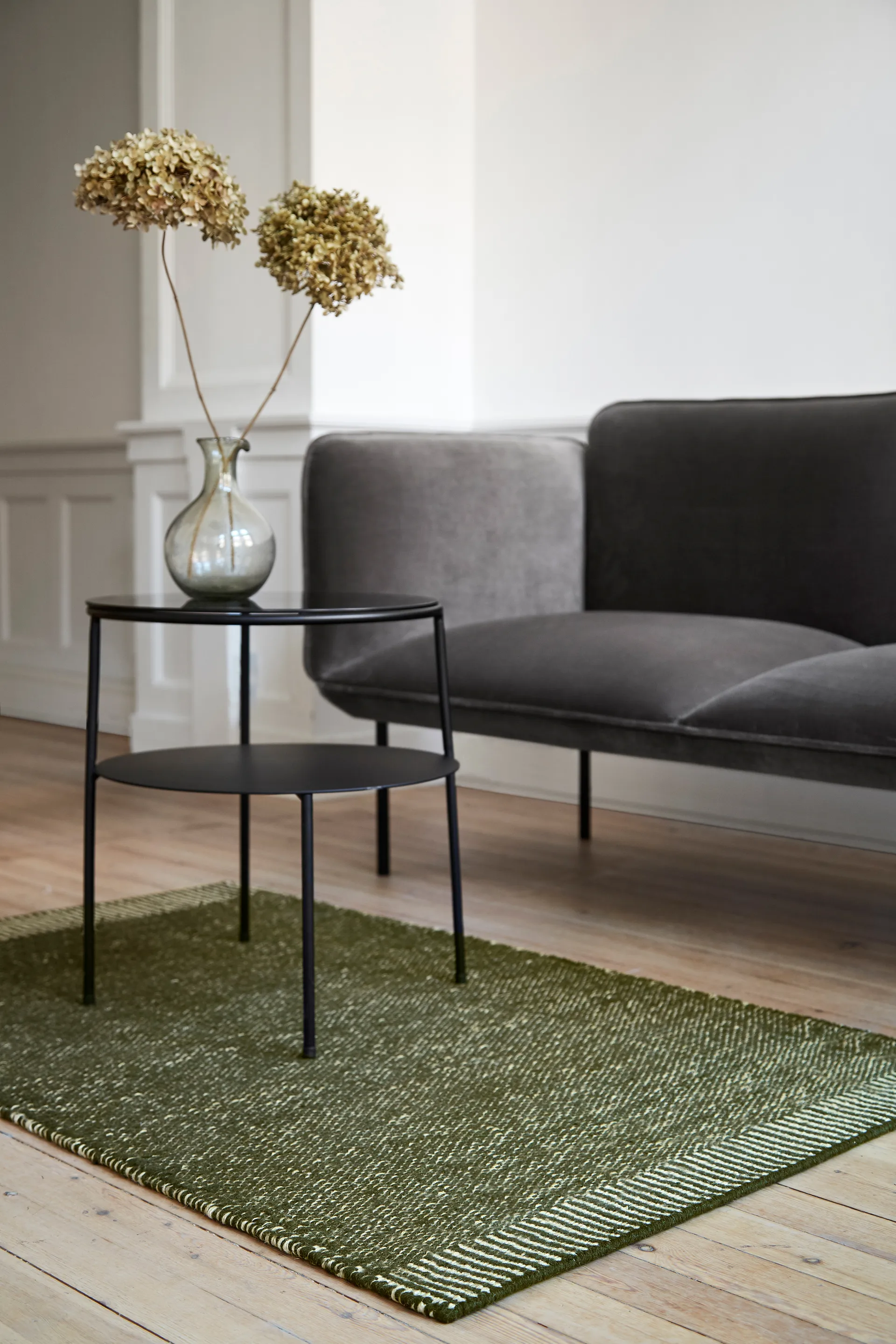 Alfombra Rombo verde musgo, 90x140 cm Woud