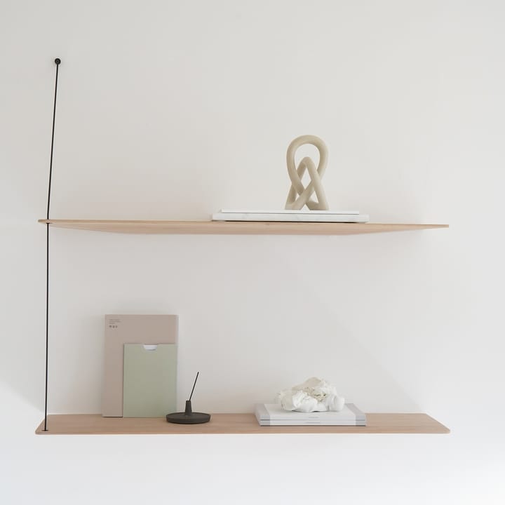 Estantería Stedge 80 cm, roble pigmentado blanco Woud