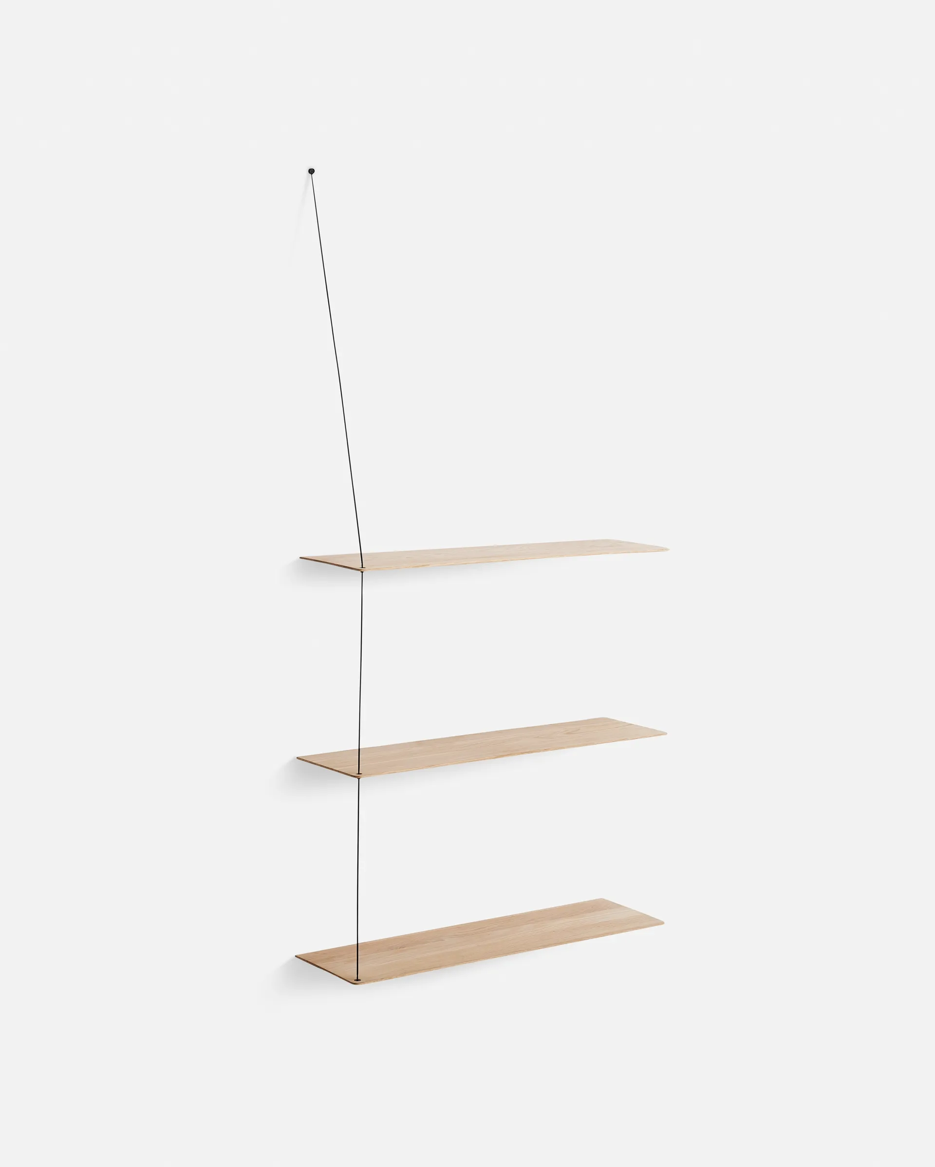 Estantería Stedge Add-on, Roble con pigmento blanco-negro, 80 cm Woud