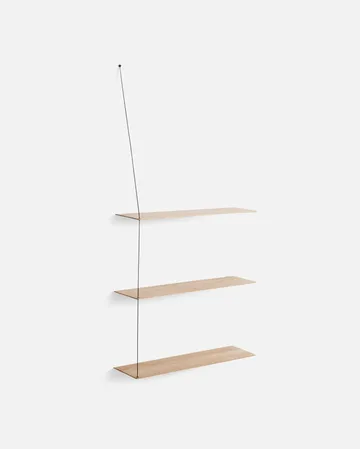 Estantería Stedge Add-on - Roble con pigmento blanco-negro, 80 cm - Woud