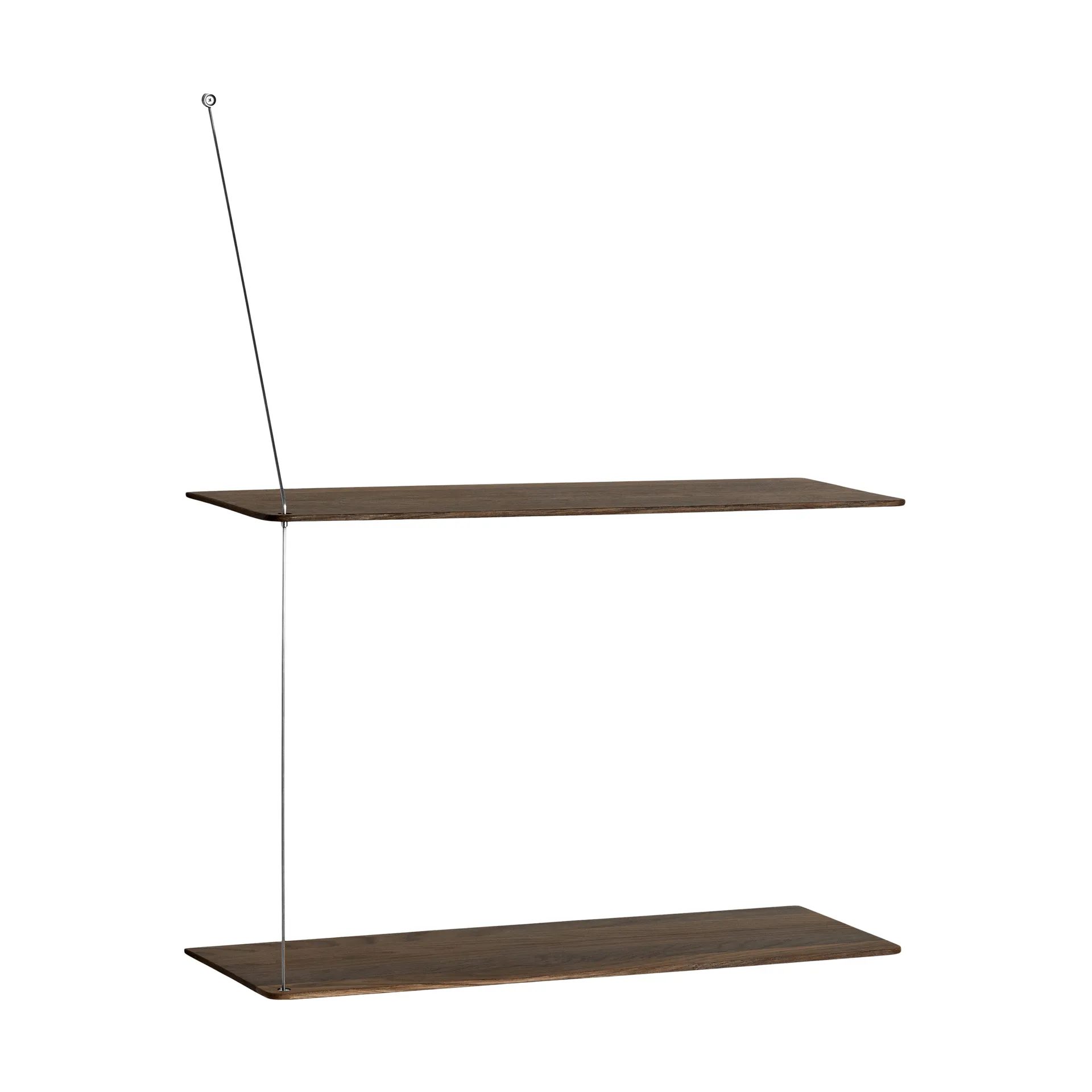 Estantería Stedge, Roble ahumado-acero cepillado, 60 cm, 2 estantes Woud