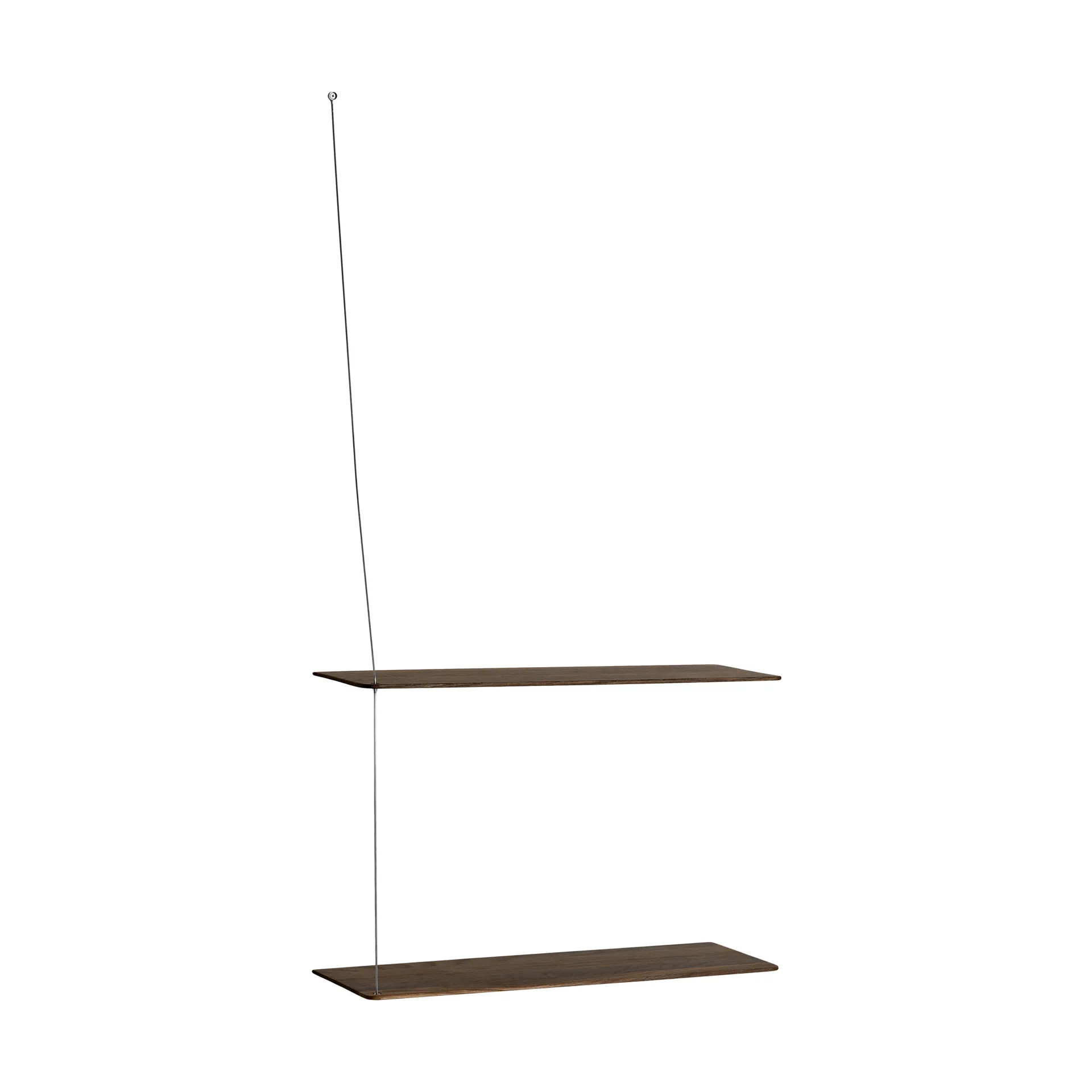 Estantería Stedge, Roble ahumado-acero cepillado, 60 cm, 2 estantes Woud