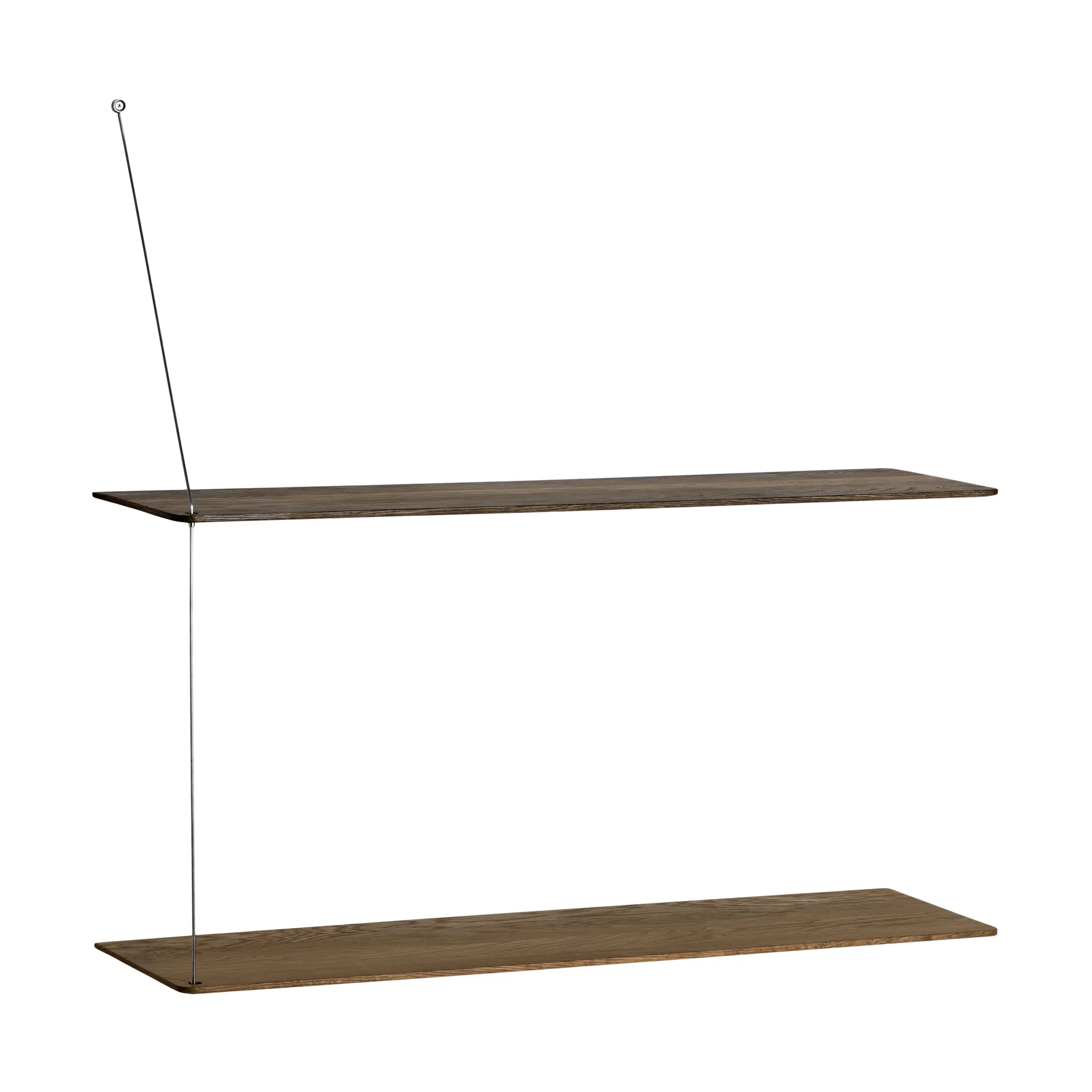 Estantería Stedge, Roble ahumado-acero cepillado, 80 cm, 2 estantes Woud Estantería Stedge, Roble ahumado-acero cepillado, 80 cm, 2 estantes Woud