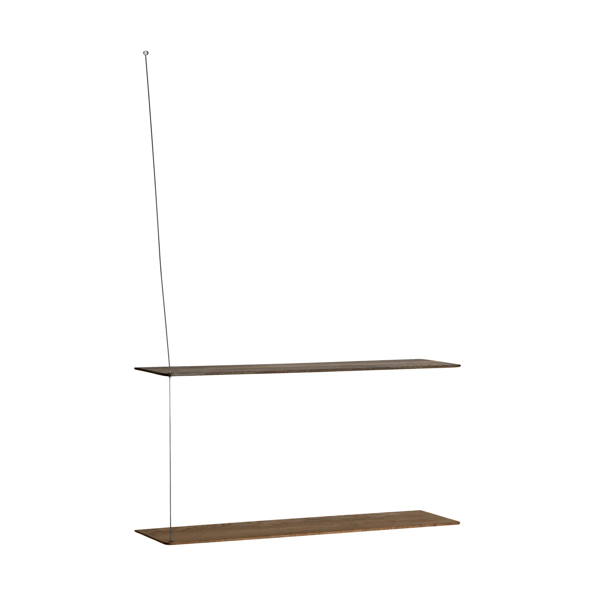 Estantería Stedge, Roble ahumado-acero cepillado, 80 cm, 2 estantes Woud Estantería Stedge, Roble ahumado-acero cepillado, 80 cm, 2 estantes Woud