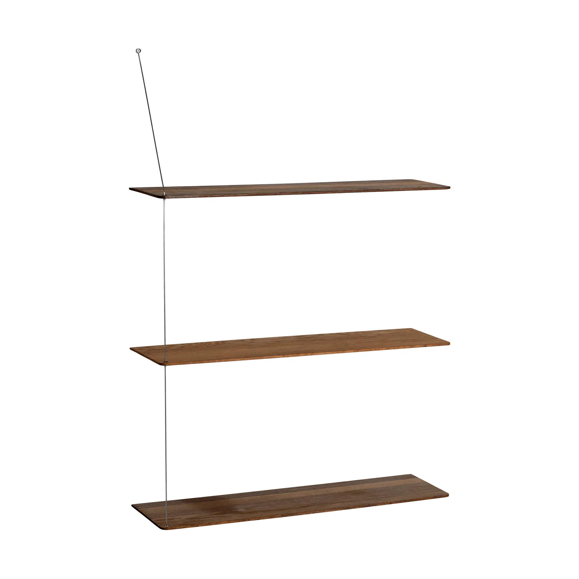 Estantería Stedge, Roble ahumado-acero cepillado, 80 cm, 3 estantes Woud Estantería Stedge, Roble ahumado-acero cepillado, 80 cm, 3 estantes Woud
