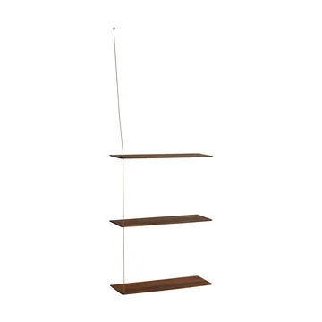 Estantería Stedge - Roble ahumado-latón, 60 cm, 3 baldas - Woud