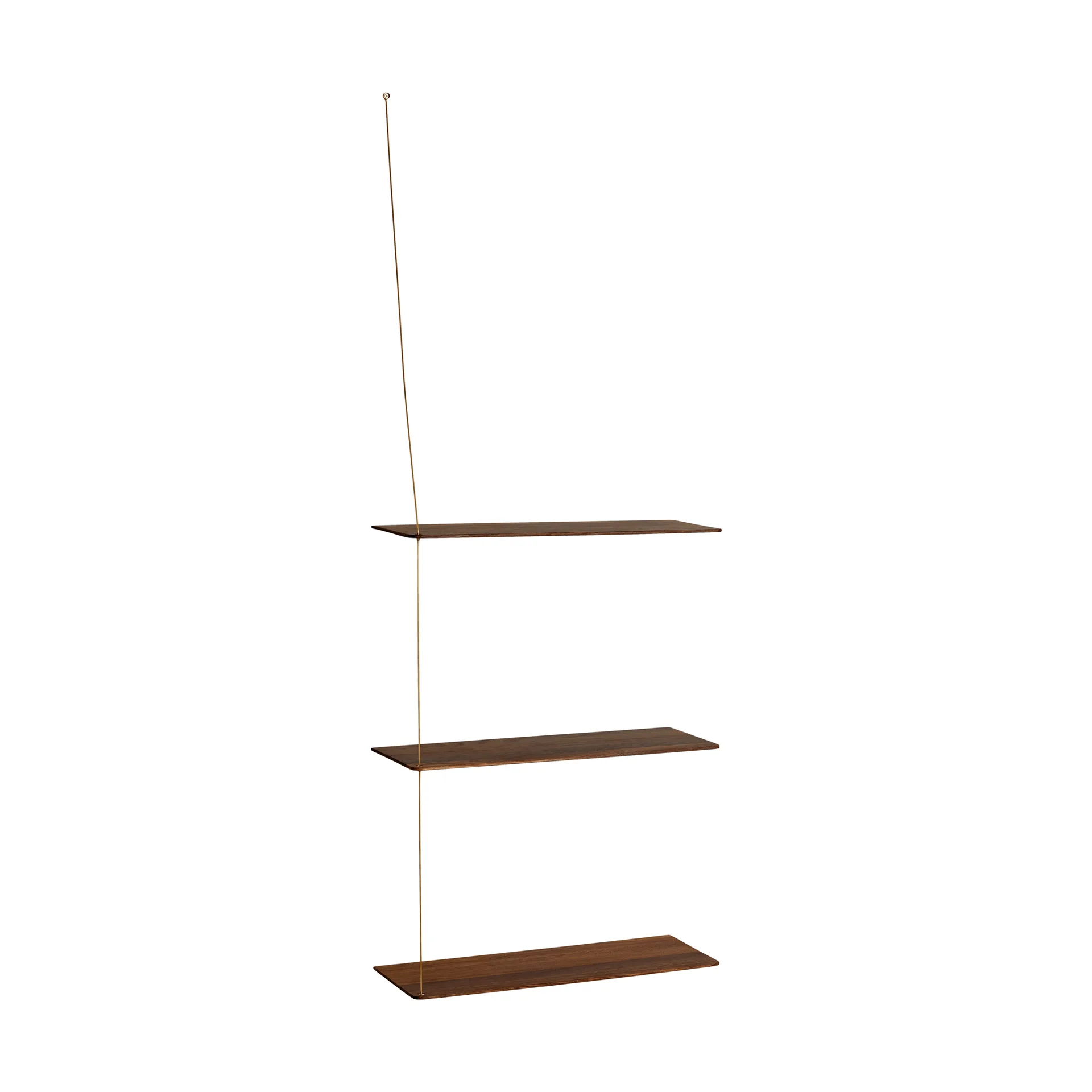 Estantería Stedge, Roble ahumado-latón, 60 cm, 3 baldas Woud Estantería Stedge, Roble ahumado-latón, 60 cm, 3 baldas Woud