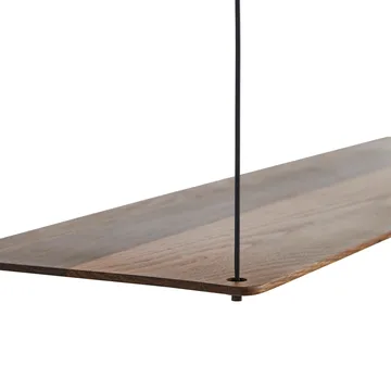 Estantería Stedge - Roble ahumado-negro, 80 cm, 2 estantes - Woud