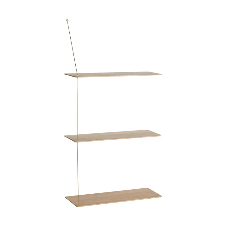 Estantería Stedge - Roble blanqueado a la cal-latón, 60 cm, 3 estantes - Woud