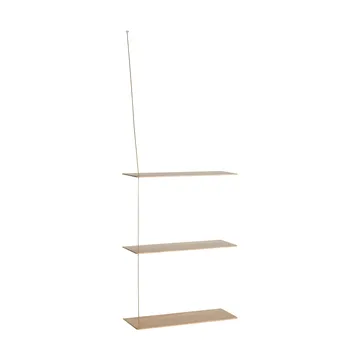 Estantería Stedge - Roble blanqueado a la cal-latón, 60 cm, 3 estantes - Woud
