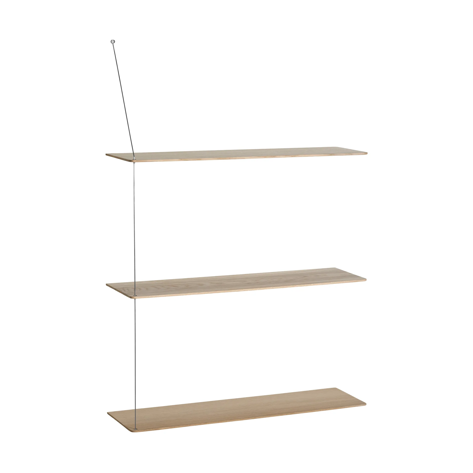 Estantería Stedge, Roble blanqueado-acero cepillado, 80 cm, 3 estantes Woud Estantería Stedge, Roble blanqueado-acero cepillado, 80 cm, 3 estantes Woud