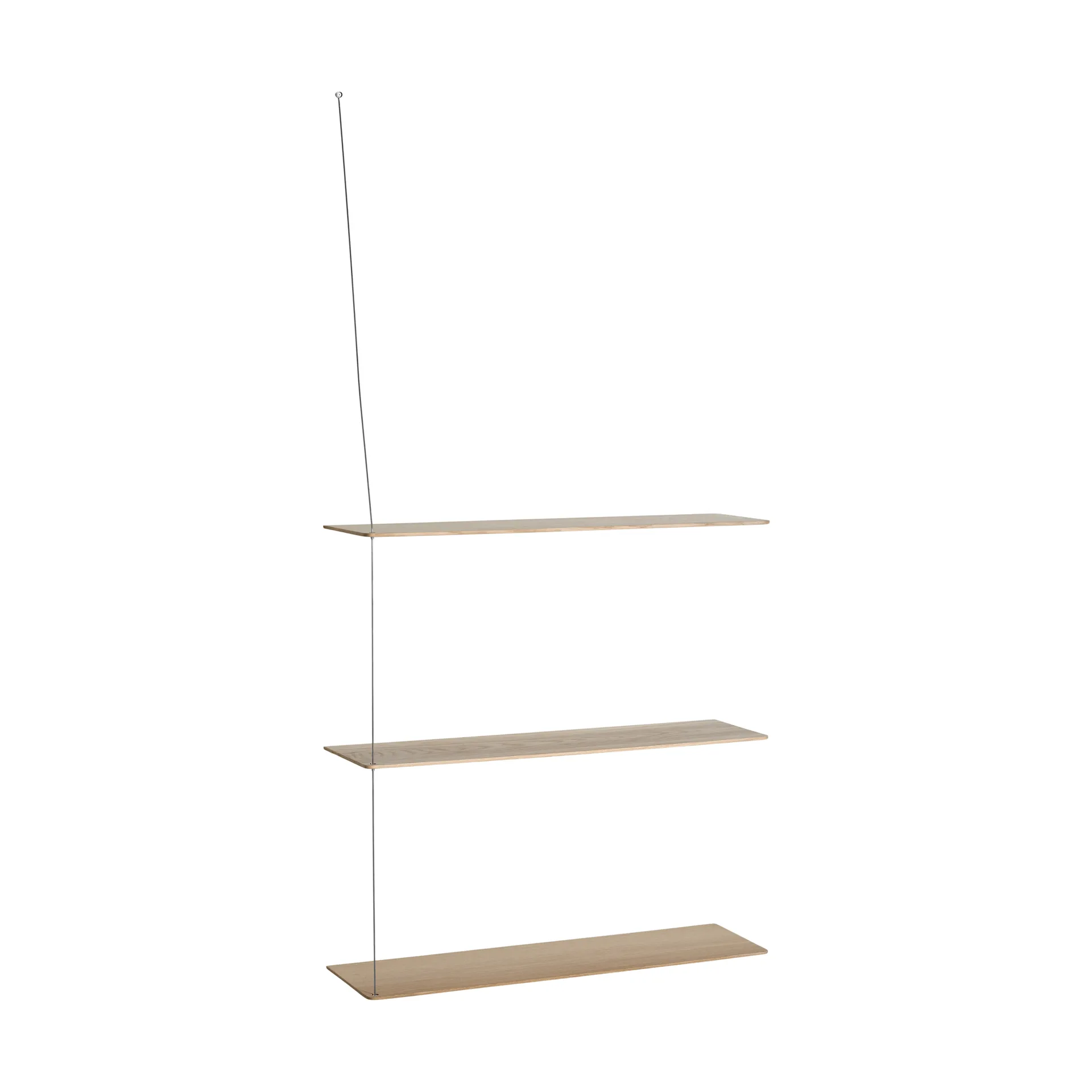 Estantería Stedge, Roble blanqueado-acero cepillado, 80 cm, 3 estantes Woud Estantería Stedge, Roble blanqueado-acero cepillado, 80 cm, 3 estantes Woud