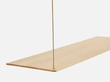 Estantería Stedge - Roble blanqueado con pigmento-latón, 80 cm, 2 estantes - Woud