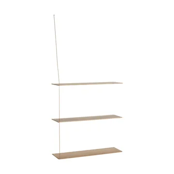 Estantería Stedge - Roble blanqueado-latón, 80 cm, 3 estantes - Woud