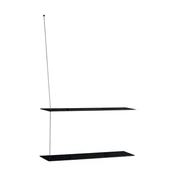 Estantería Stedge - Roble negro, 80 cm, 2 estantes - Woud