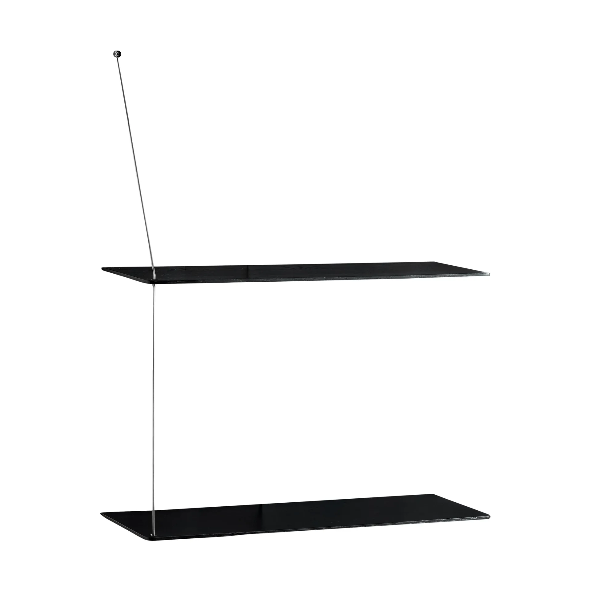 Estantería Stedge, Roble negro-acero cepillado, 60 cm, 2 baldas Woud