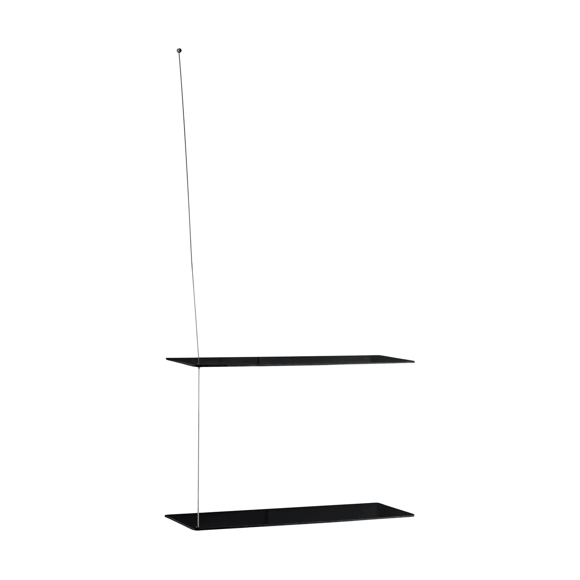 Estantería Stedge, Roble negro-acero cepillado, 60 cm, 2 baldas Woud