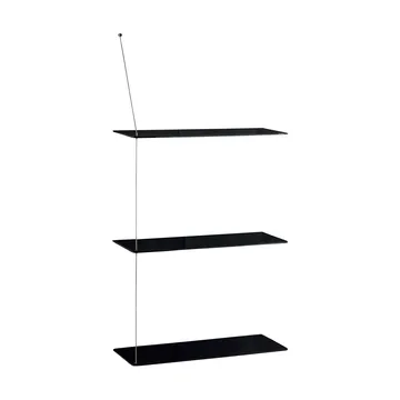 Estantería Stedge - Roble negro-acero cepillado, 60 cm, 3 estantes - Woud