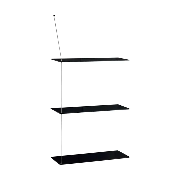 Estantería Stedge - Roble negro-acero cepillado, 60 cm, 3 estantes - Woud