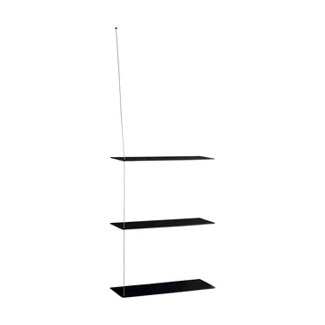 Estantería Stedge - Roble negro-acero cepillado, 60 cm, 3 estantes - Woud