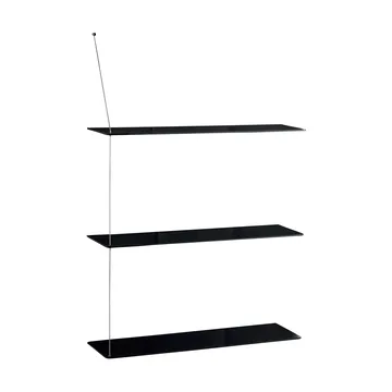 Estantería Stedge - Roble negro-acero cepillado, 80 cm, 3 estantes - Woud