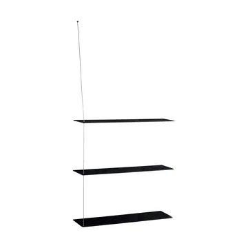 Estantería Stedge - Roble negro-acero cepillado, 80 cm, 3 estantes - Woud