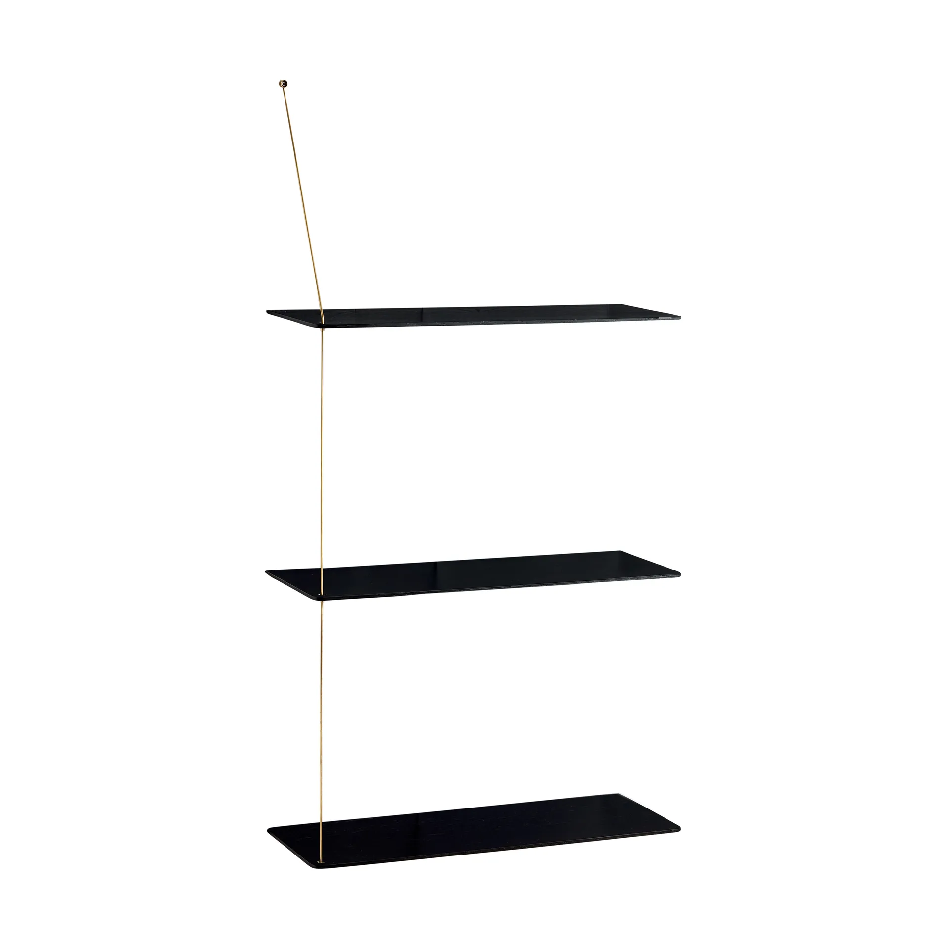 Estantería Stedge, Roble negro-latón, 60 cm, 3 estantes Woud Estantería Stedge, Roble negro-latón, 60 cm, 3 estantes Woud