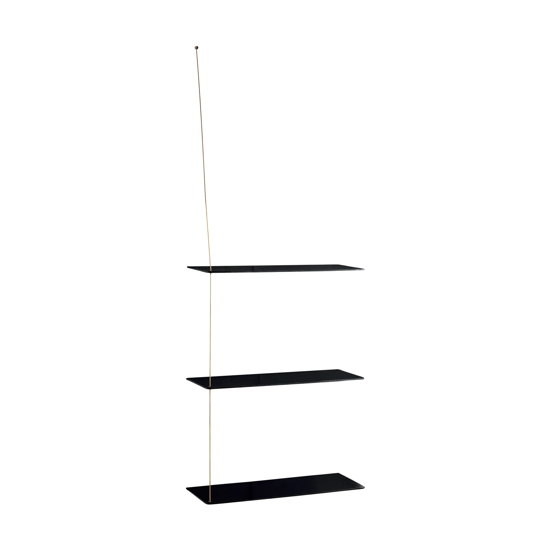 Estantería Stedge, Roble negro-latón, 60 cm, 3 estantes Woud Estantería Stedge, Roble negro-latón, 60 cm, 3 estantes Woud