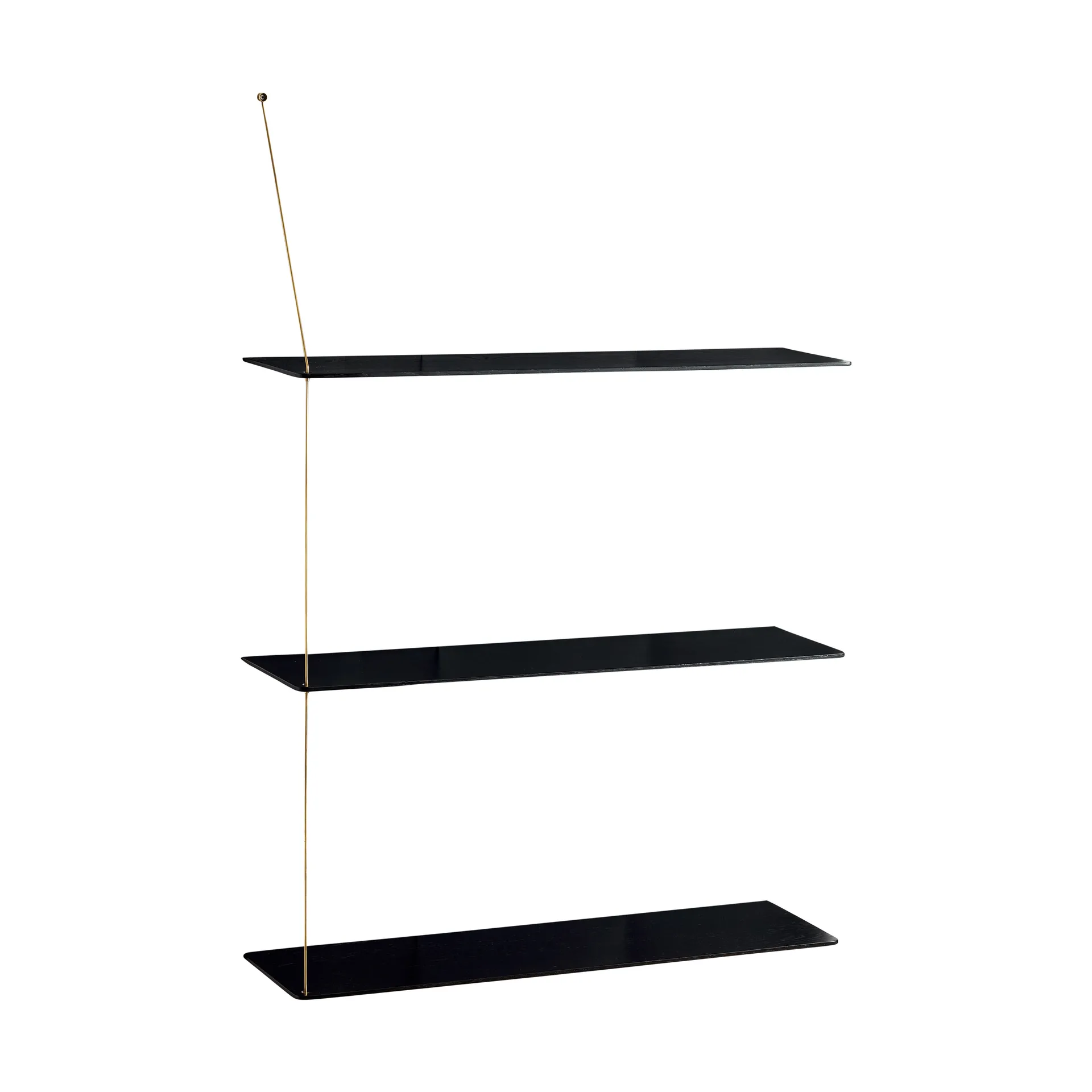 Estantería Stedge, Roble negro-latón, 80 cm, 3 estantes Woud Estantería Stedge, Roble negro-latón, 80 cm, 3 estantes Woud