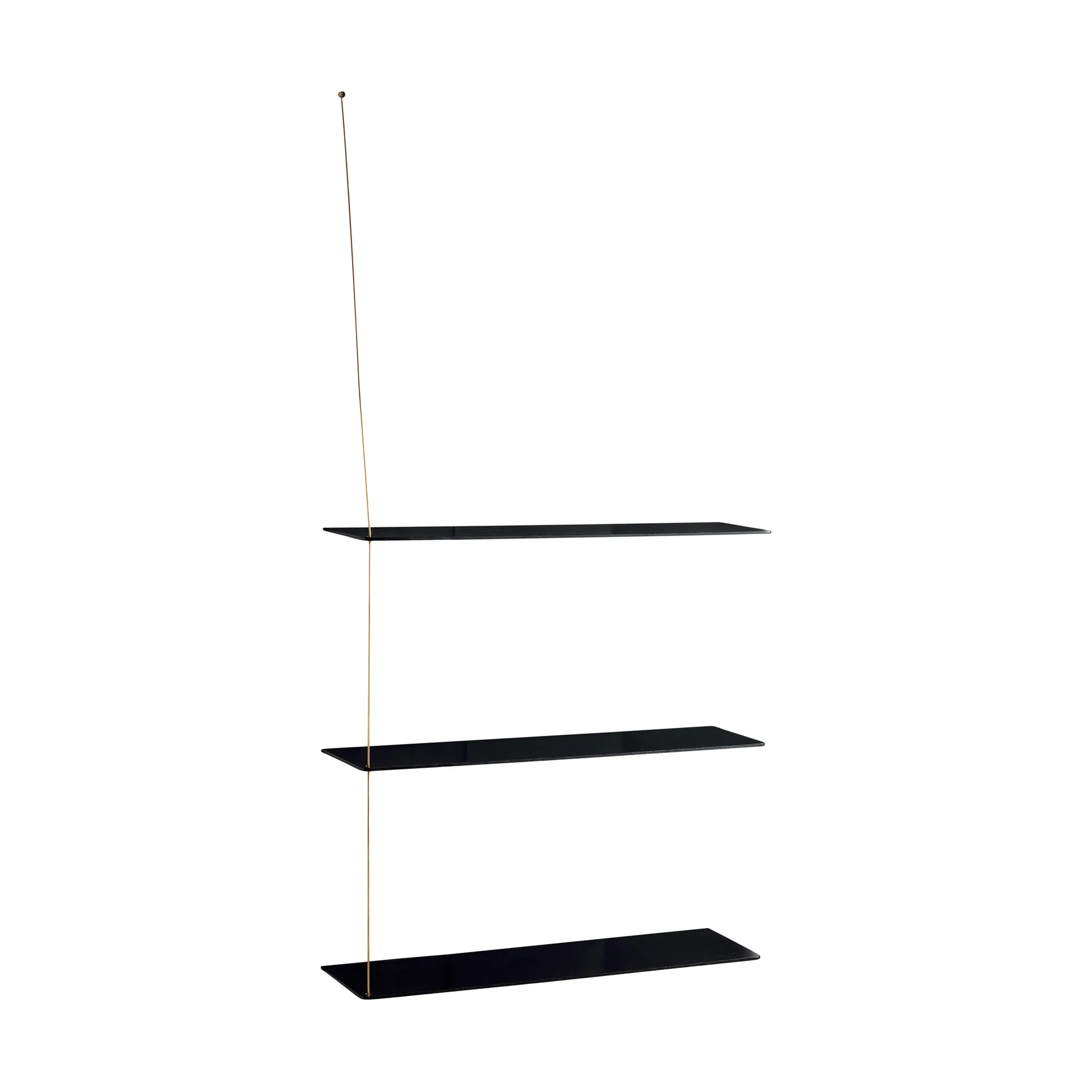 Estantería Stedge, Roble negro-latón, 80 cm, 3 estantes Woud Estantería Stedge, Roble negro-latón, 80 cm, 3 estantes Woud